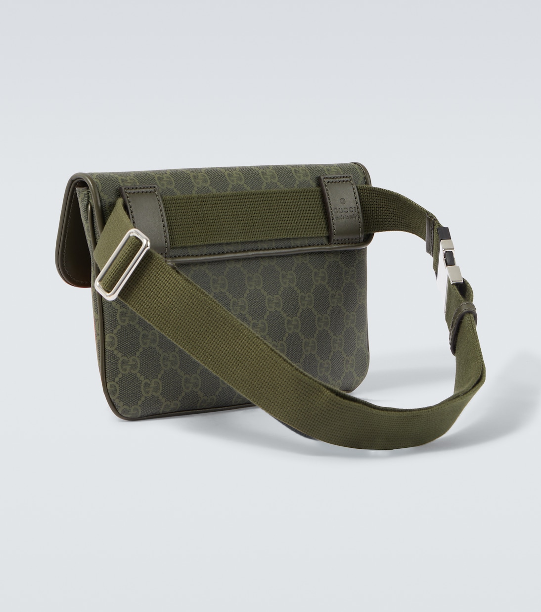 Riñonera Small de lona GG con piel | Gucci
