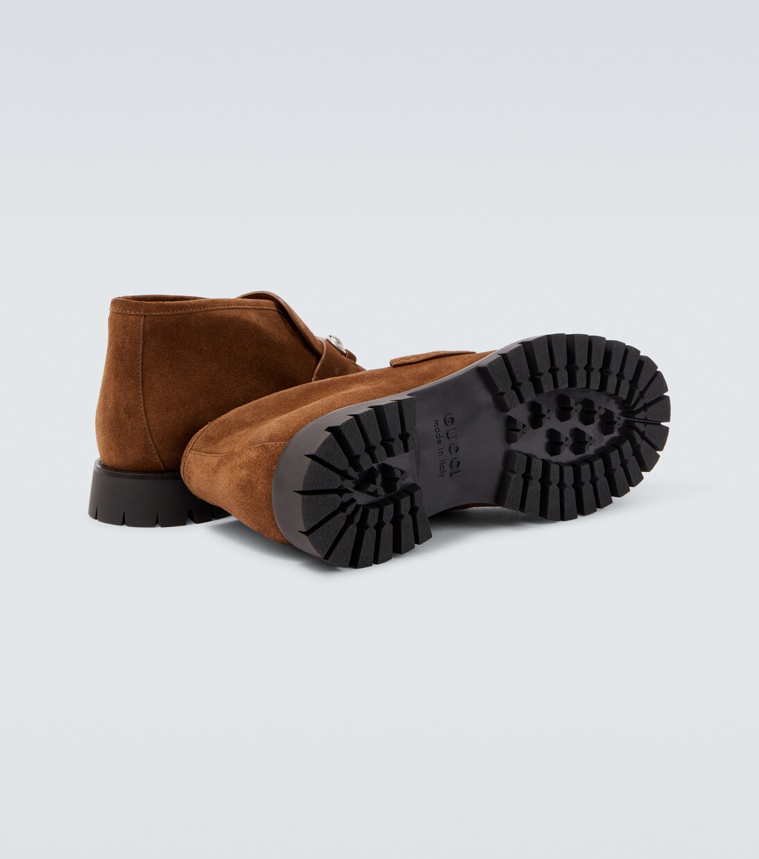 Ankle Boots Horsebit aus Veloursleder | Gucci