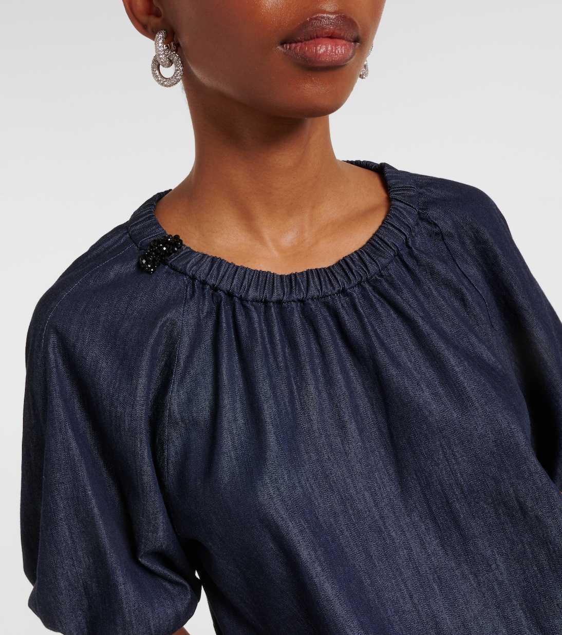 Talia embellished cotton chambray top | 'S Max Mara