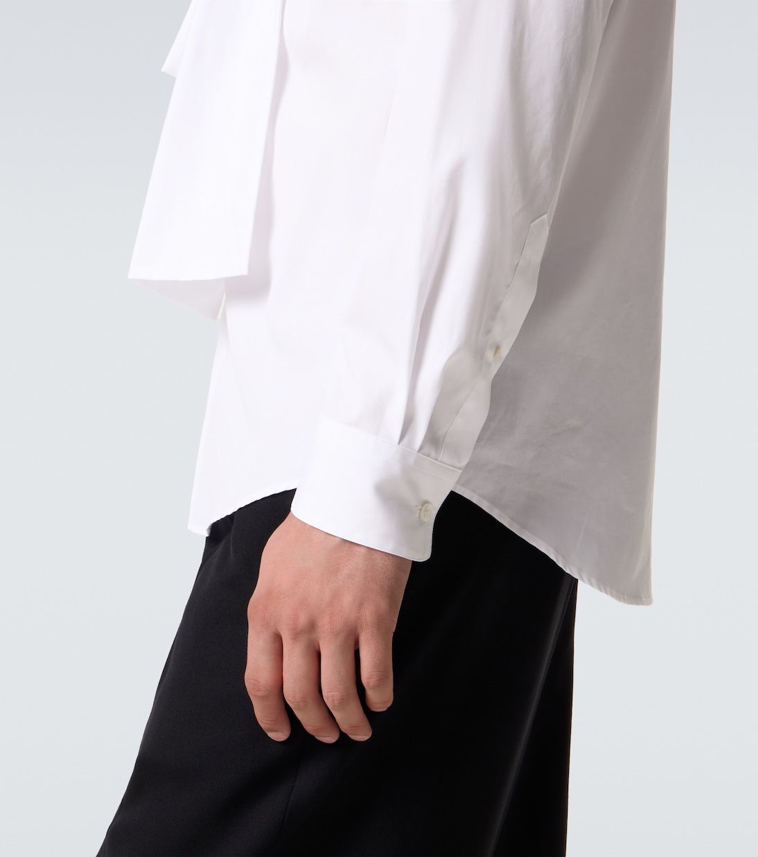 Tie-neck cotton poplin shirt | Dries Van Noten
