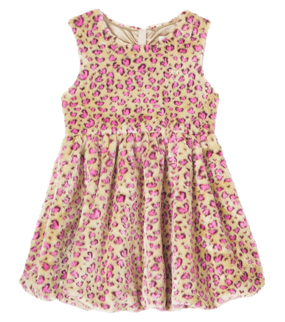 Leopard-print faux fur dress | Jellymallow