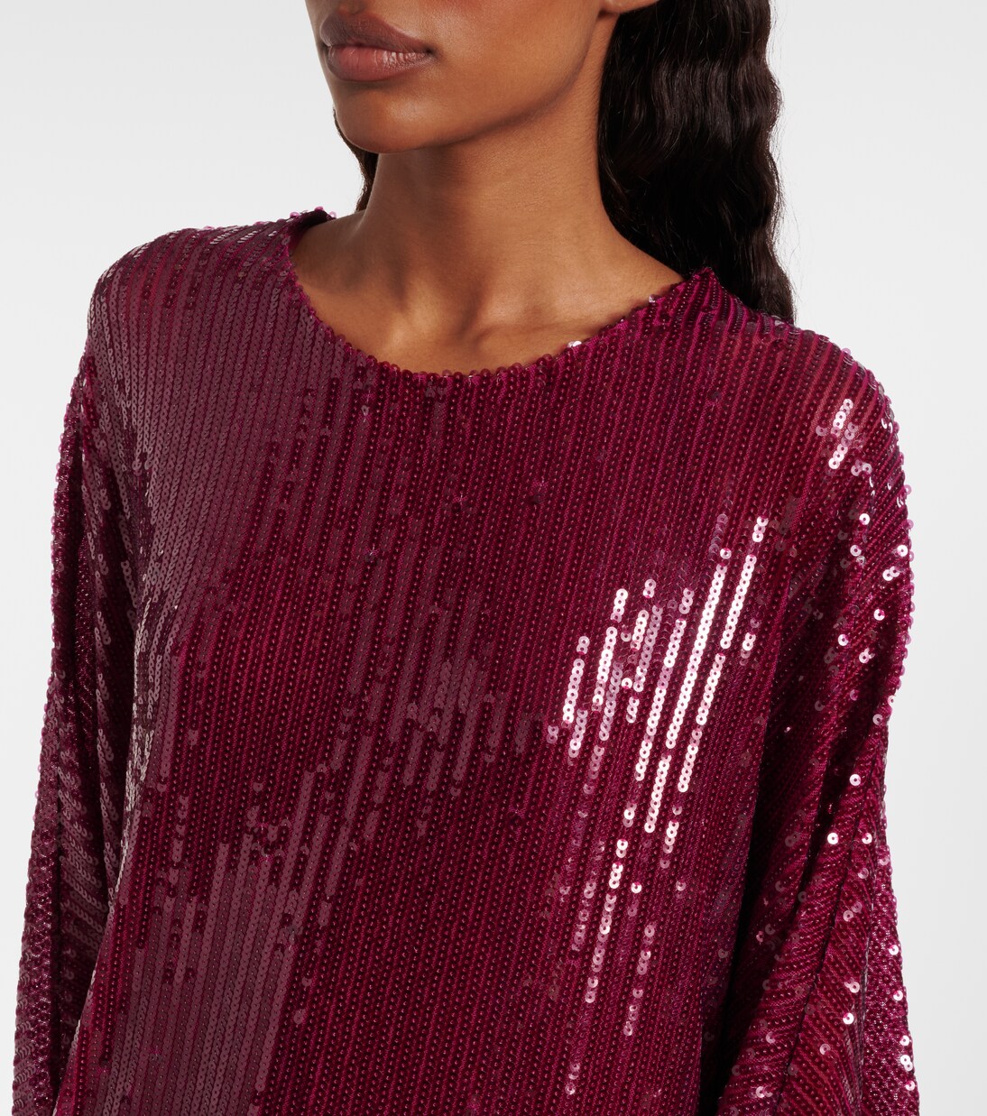 Vegas sequined feather-trimmed chiffon kaftan | Taller Marmo