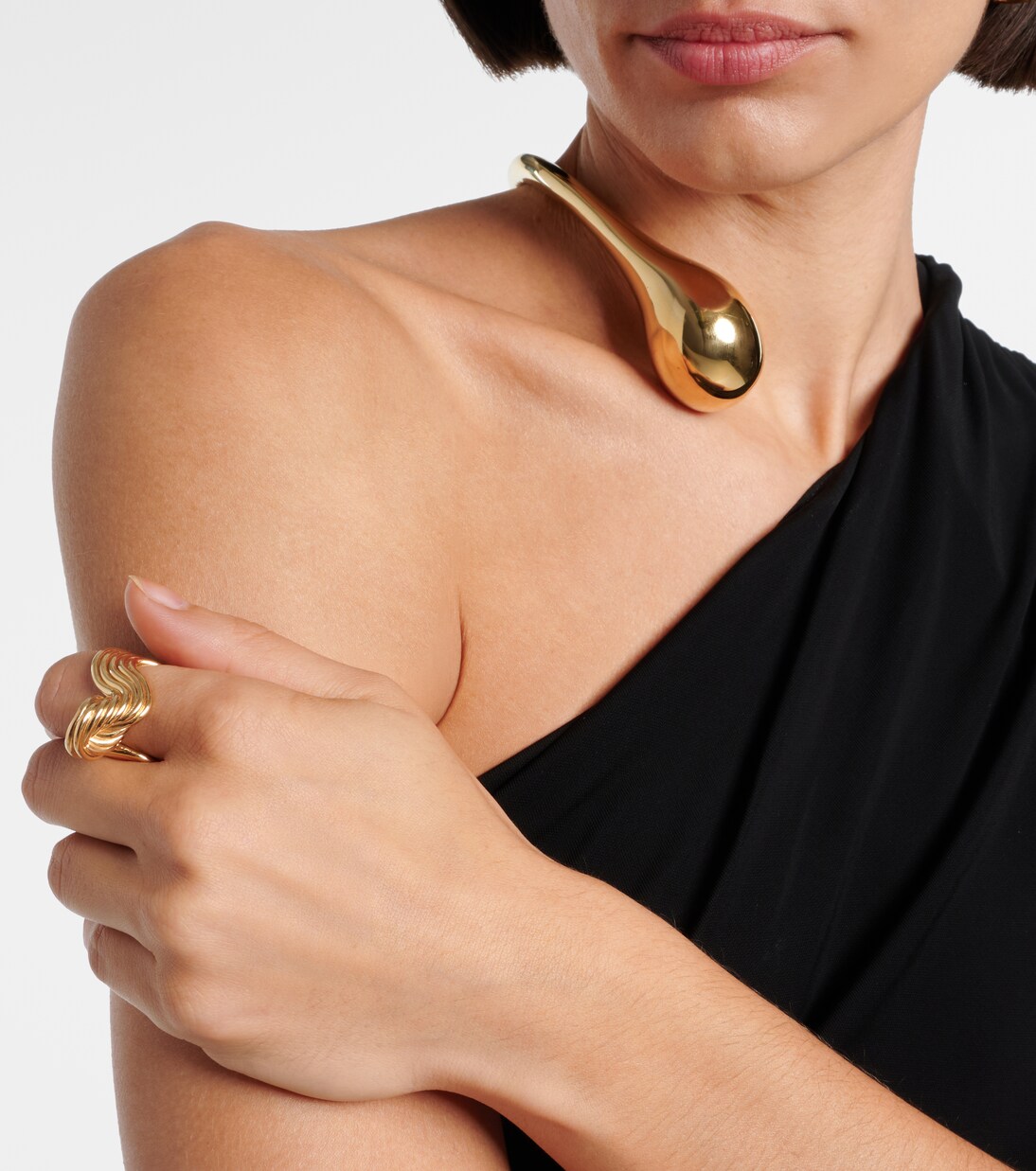 Bague en argent sterling plaqué or | Bottega Veneta