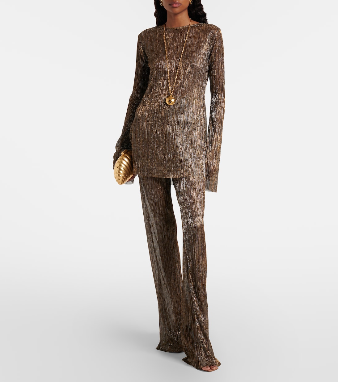 Dries 시퀸 플레어 팬츠 | Cala de la Cruz