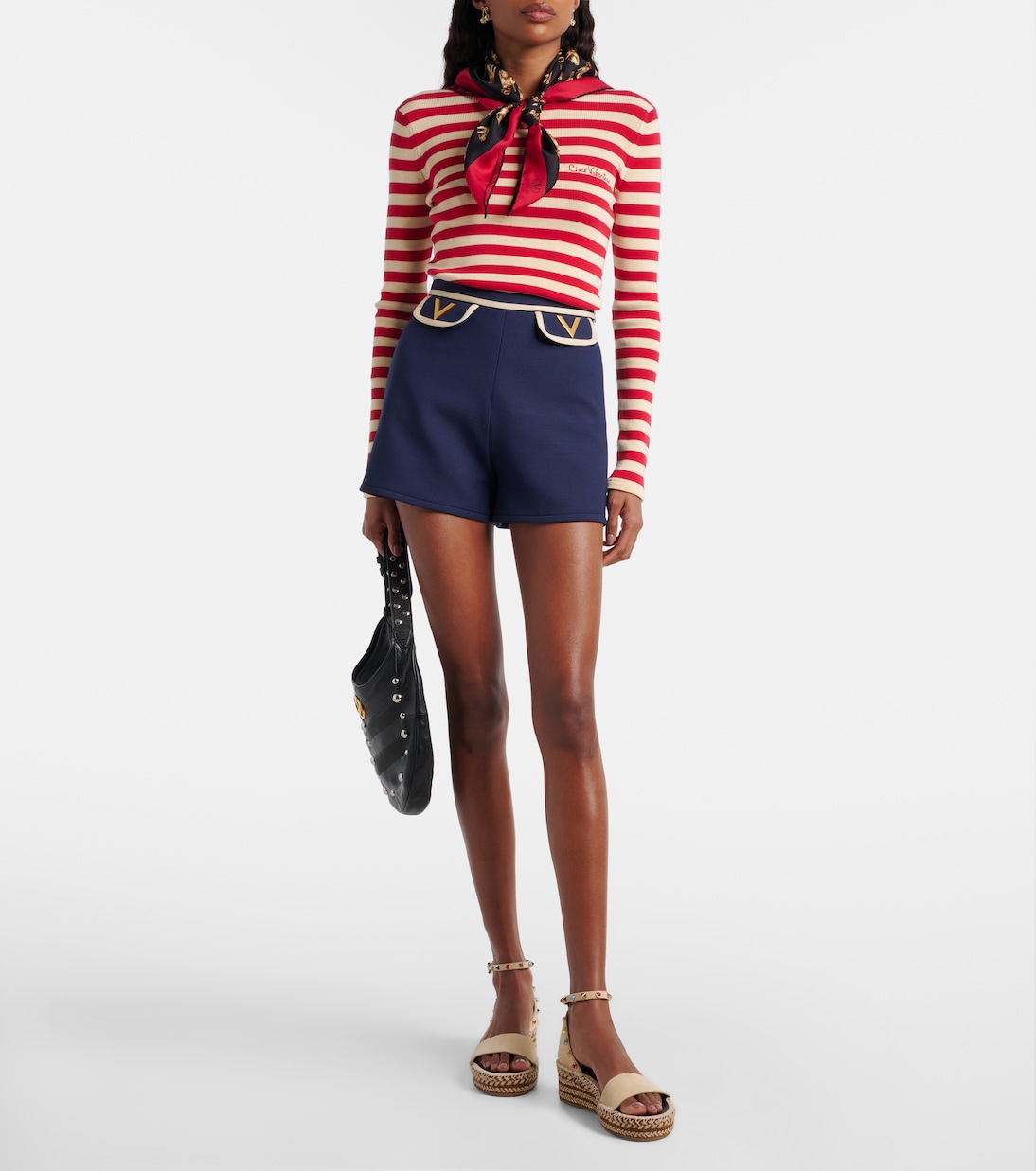 Rockstud suede espadrille sandals | Valentino Garavani