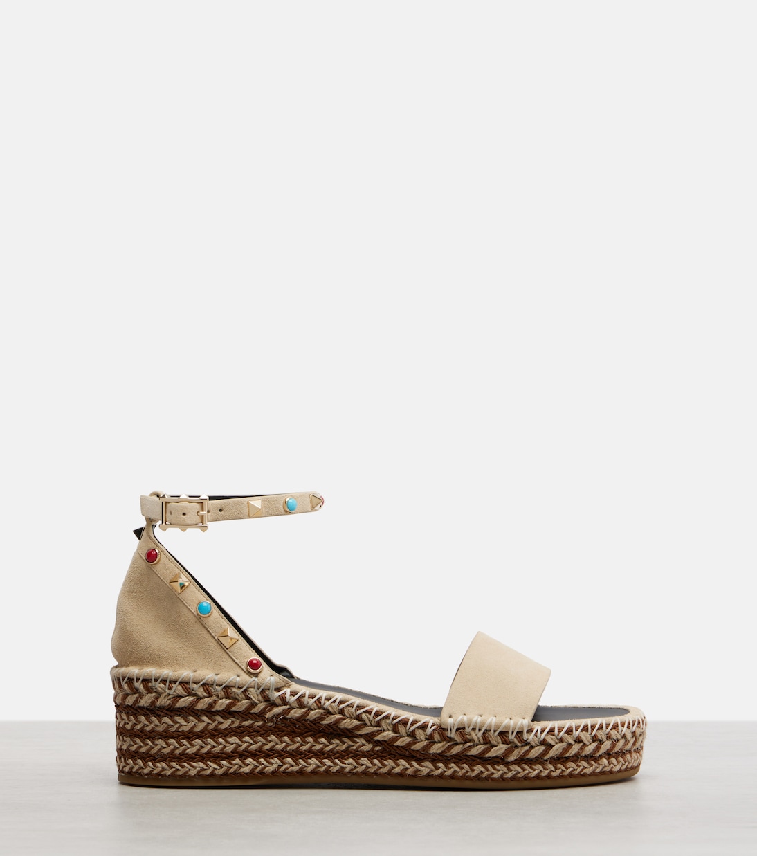 Rockstud suede espadrille sandals | Valentino Garavani
