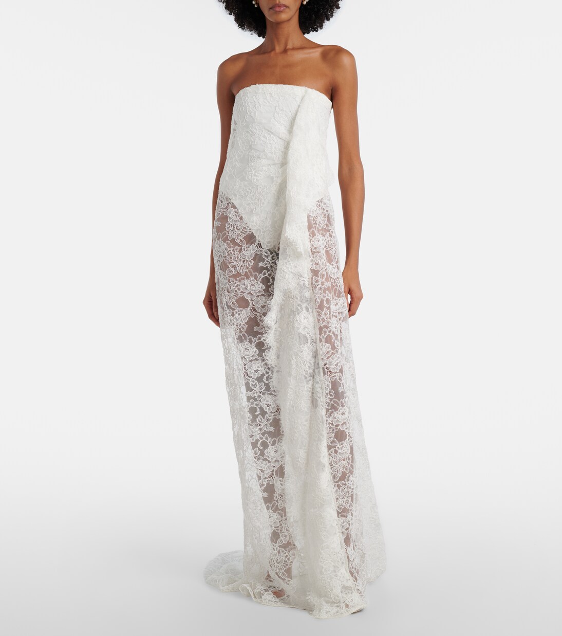 Floating draped lace gown | Christopher Esber