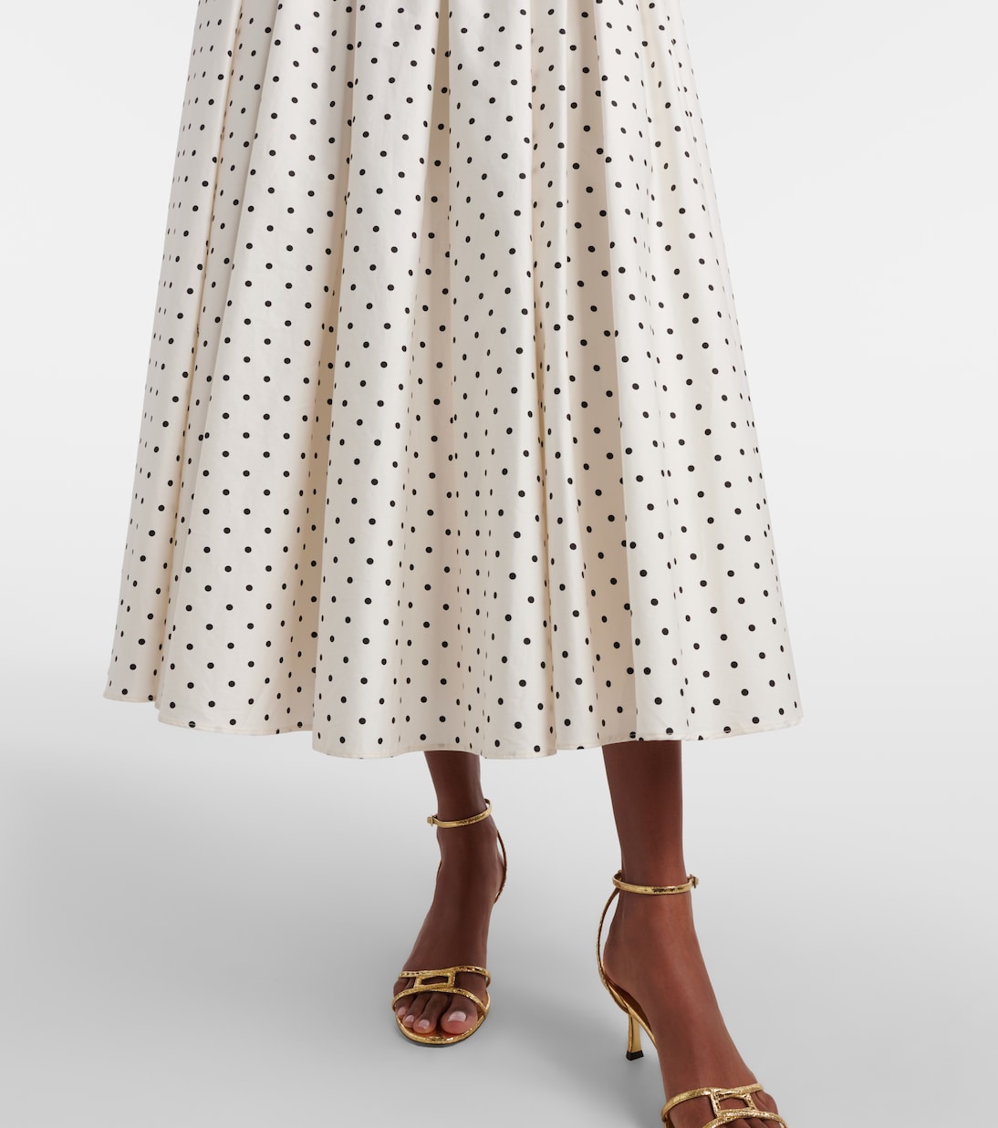 Polka-dot bouclé midi dress | Self-Portrait