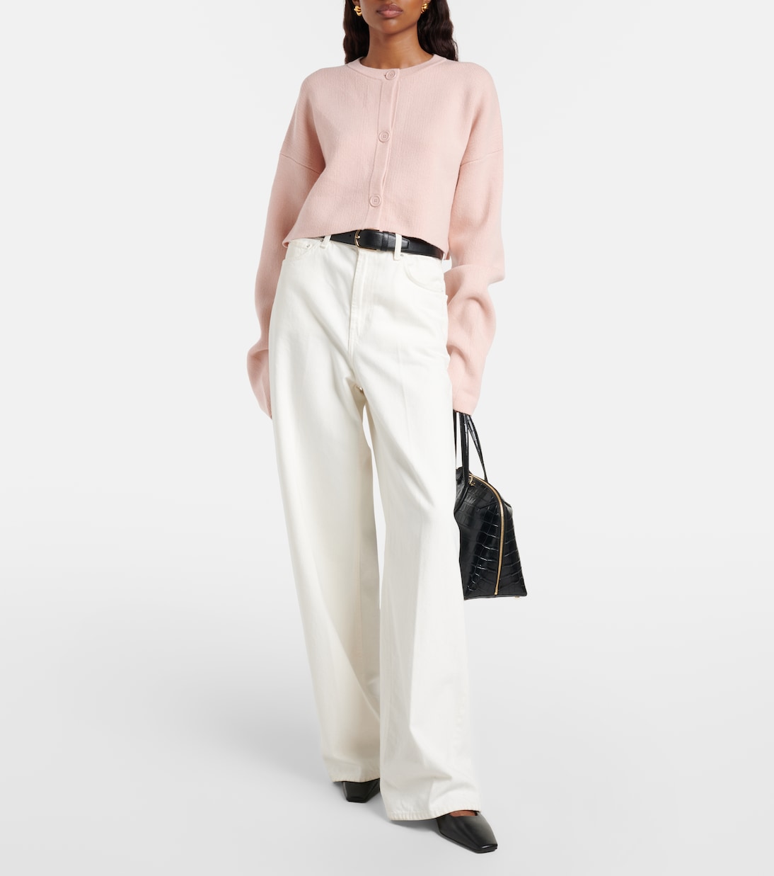 Cropped wool-blend cardigan | Toteme