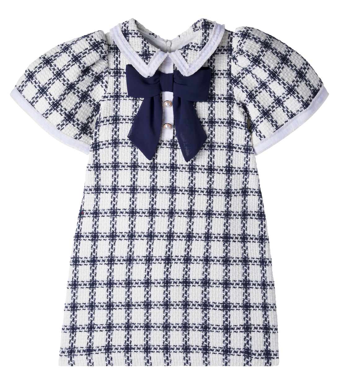 Checked cotton-blend tweed dress | Patachou