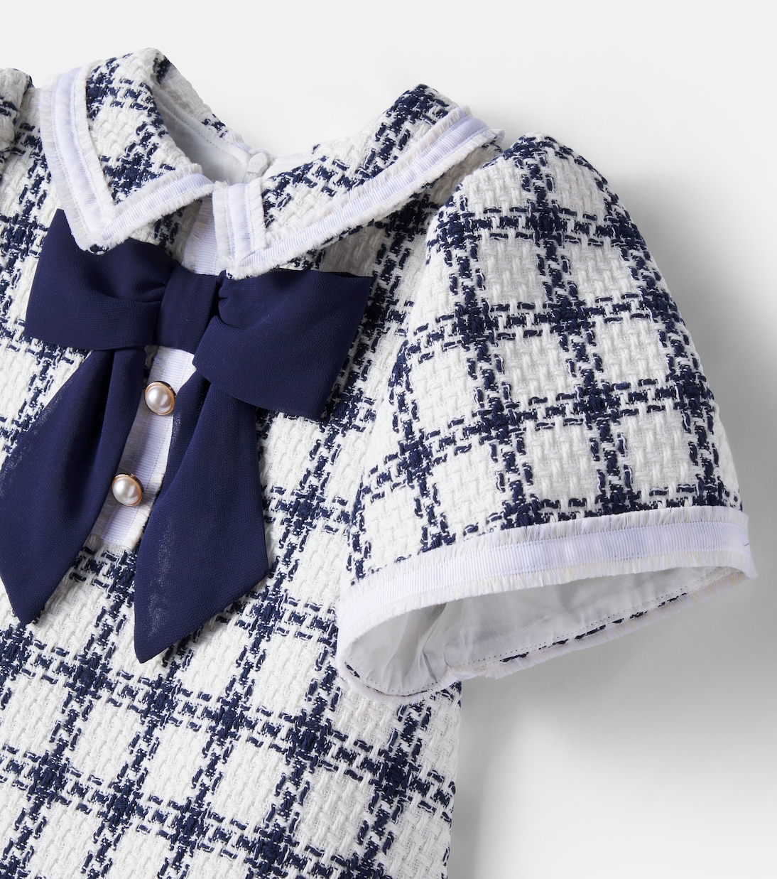 Checked cotton-blend tweed dress | Patachou