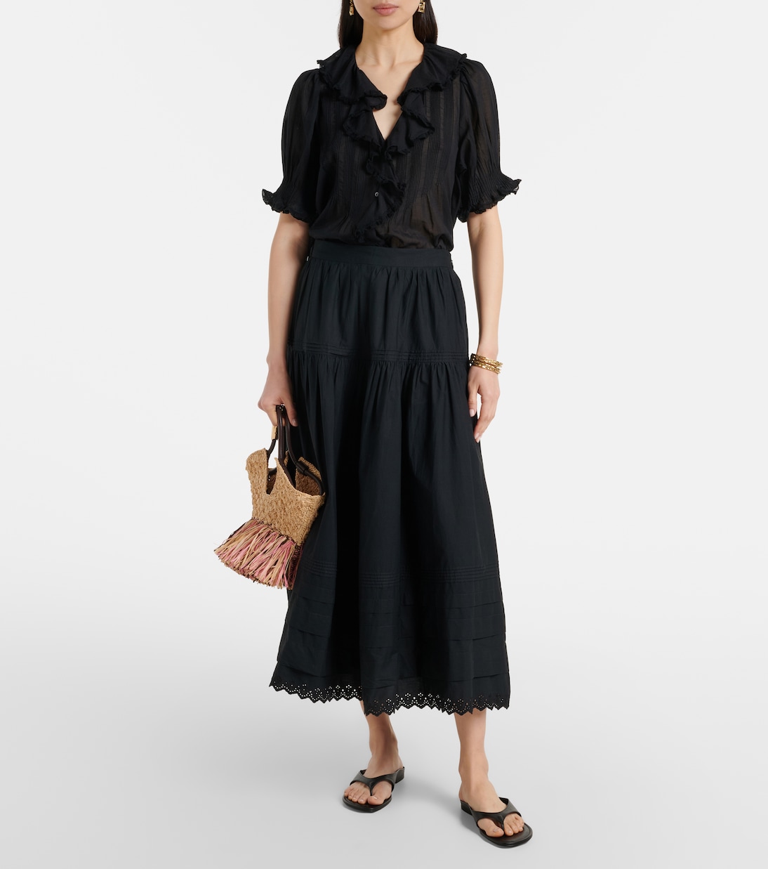 Henri cotton voile top | Dôen