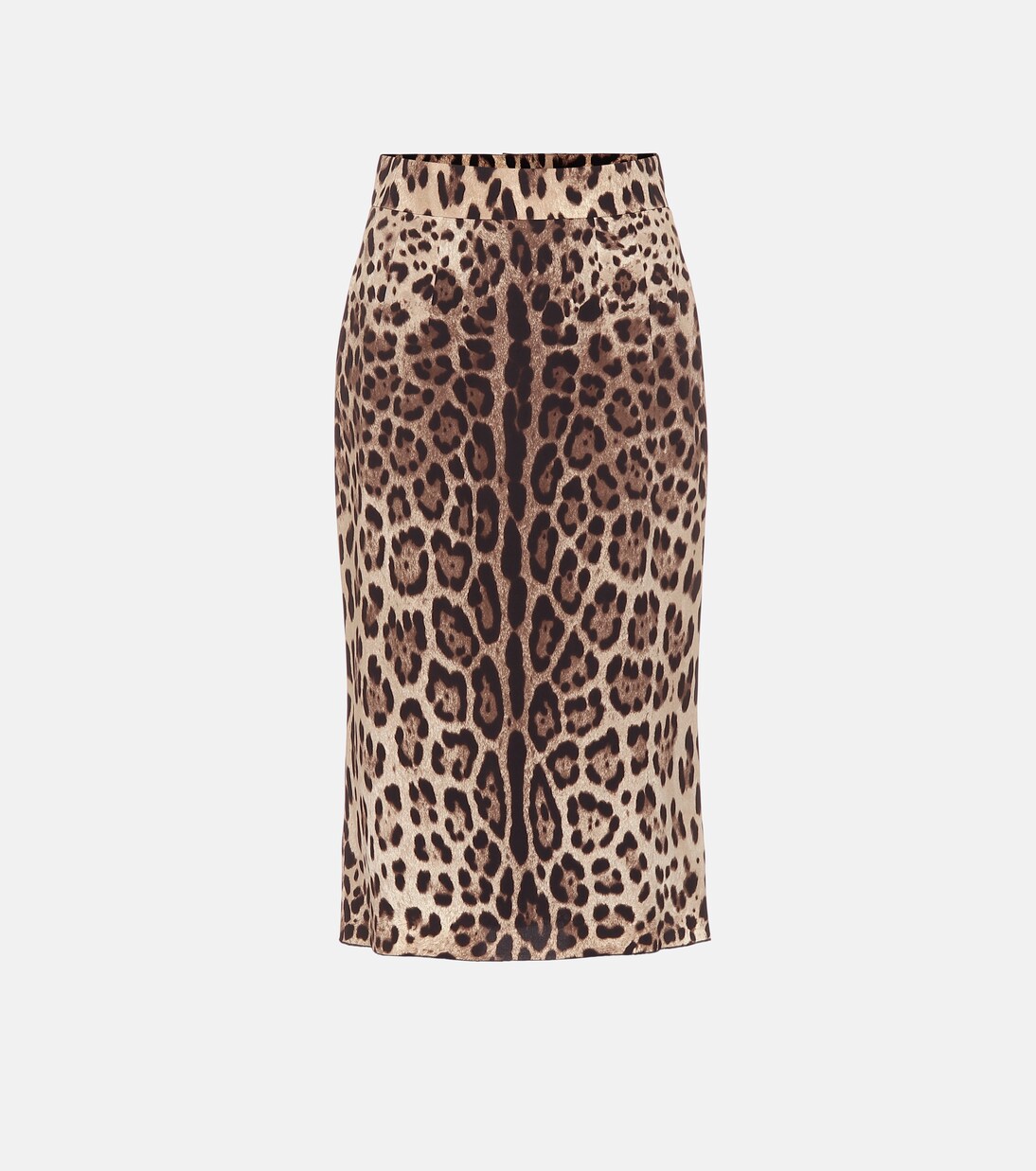 Leopard-print stretch-silk skirt | Dolce&Gabbana