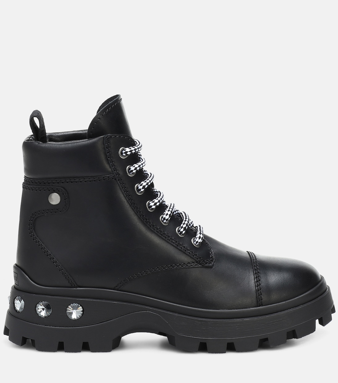 Schnürstiefel aus Leder | Miu Miu