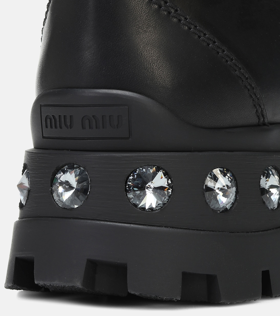 Schnürstiefel aus Leder | Miu Miu