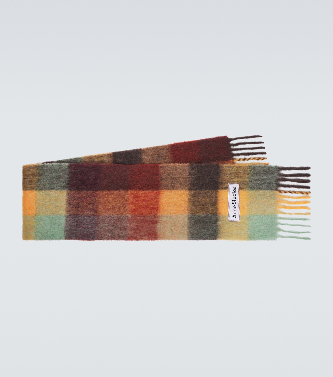 Vally alpaca-blend checked scarf | Acne Studios