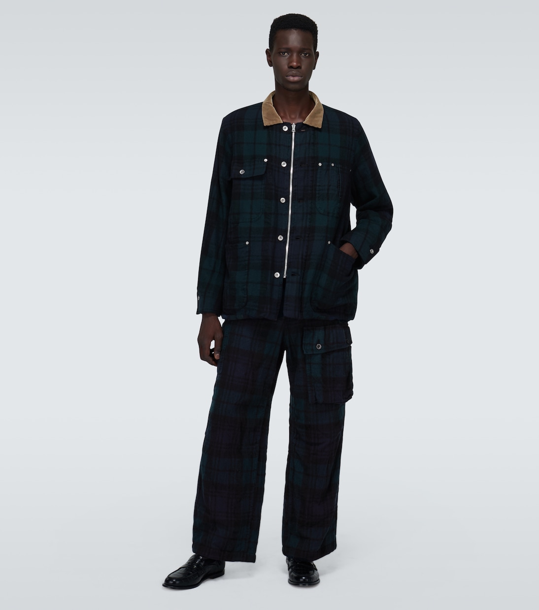 Checked wool blouson | Sacai