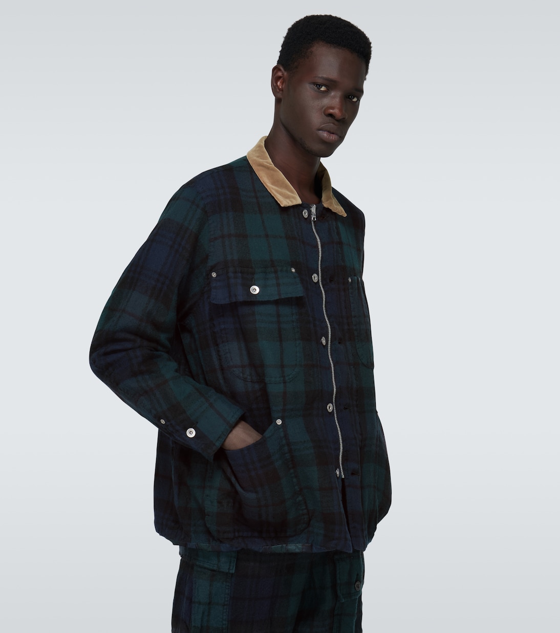 Checked wool blouson | Sacai