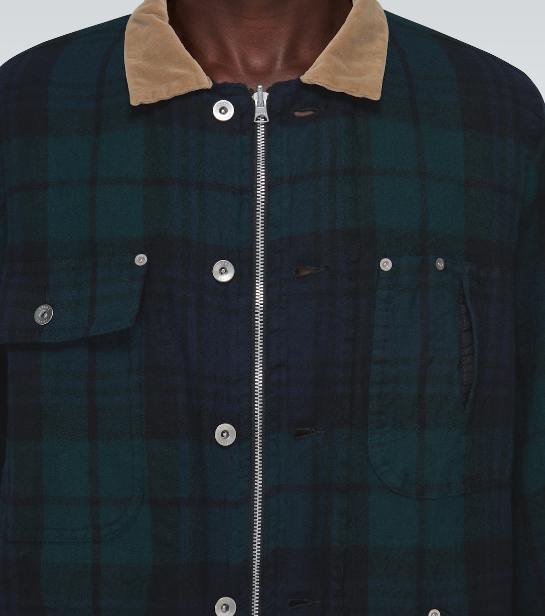Checked wool blouson | Sacai