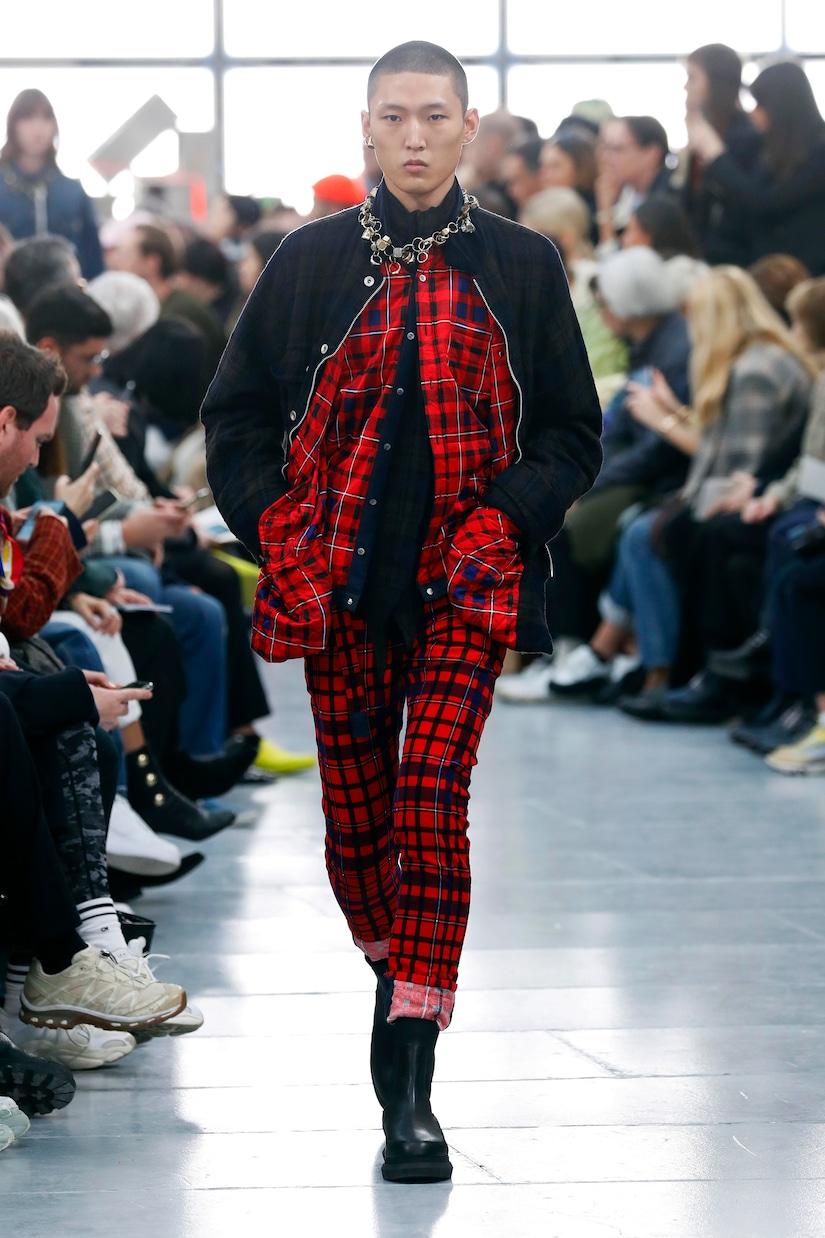 Checked wool blouson | Sacai