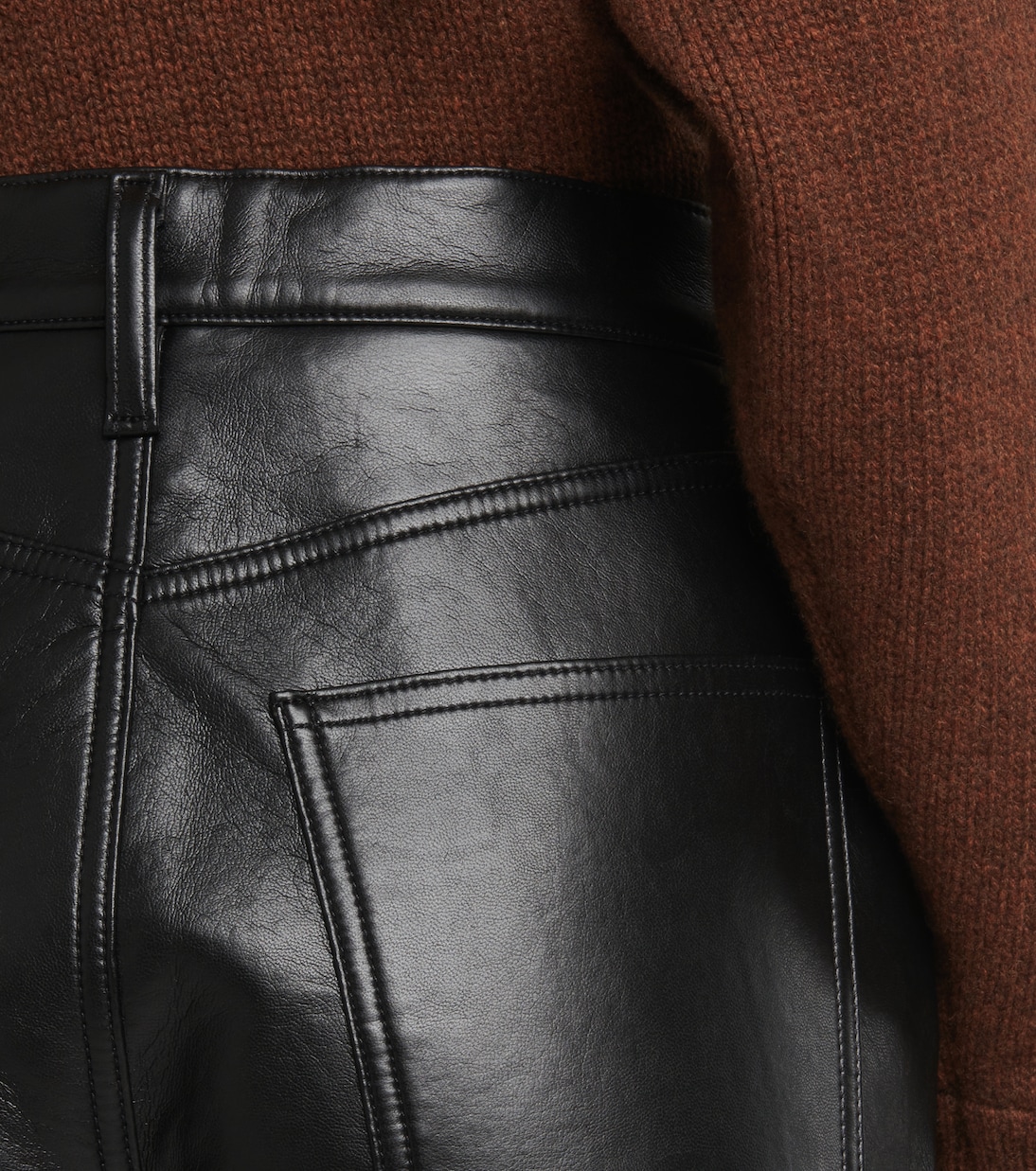90s Pinch Waist leather-blend pants | Agolde