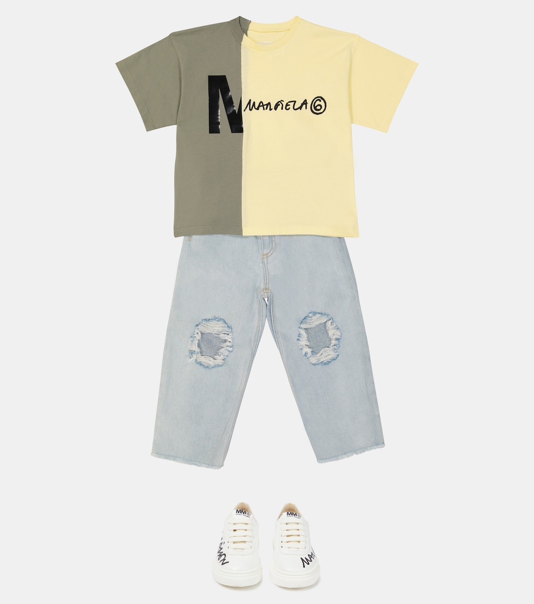 로고 코튼 티셔츠 | MM6 Maison Margiela Kids