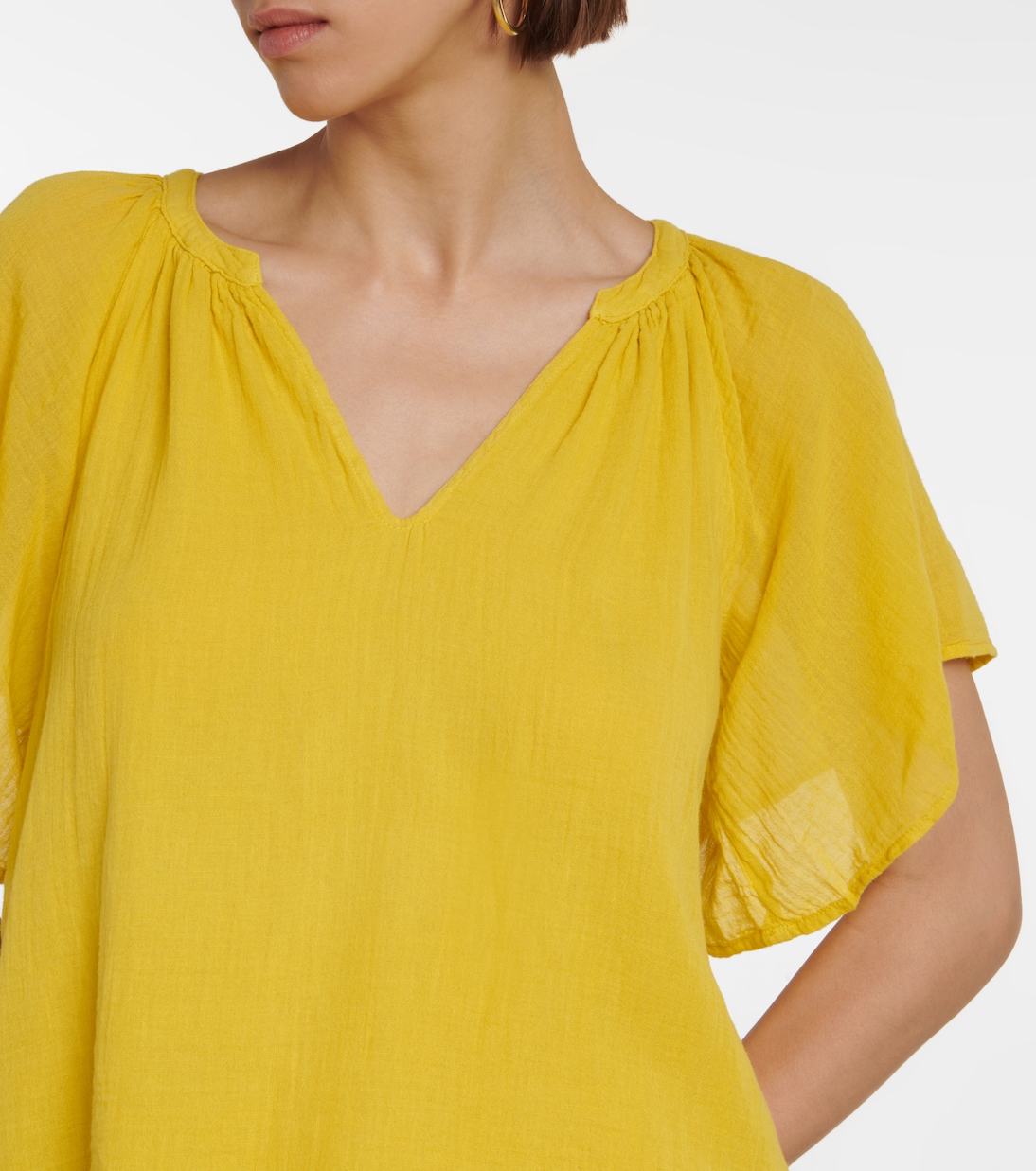 Blusa Ashlyn de gasa de algodón | Velvet