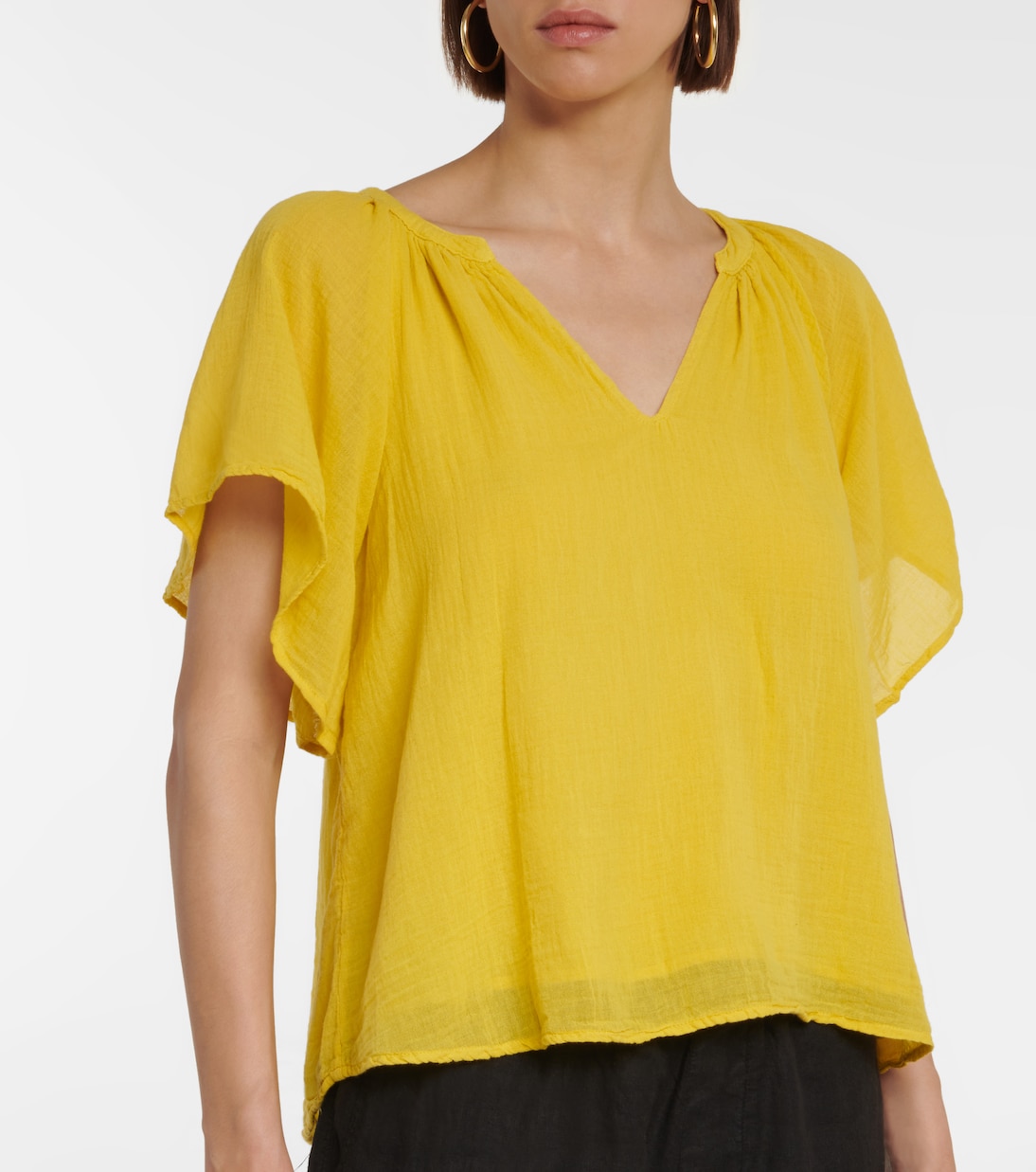 Blusa Ashlyn de gasa de algodón | Velvet