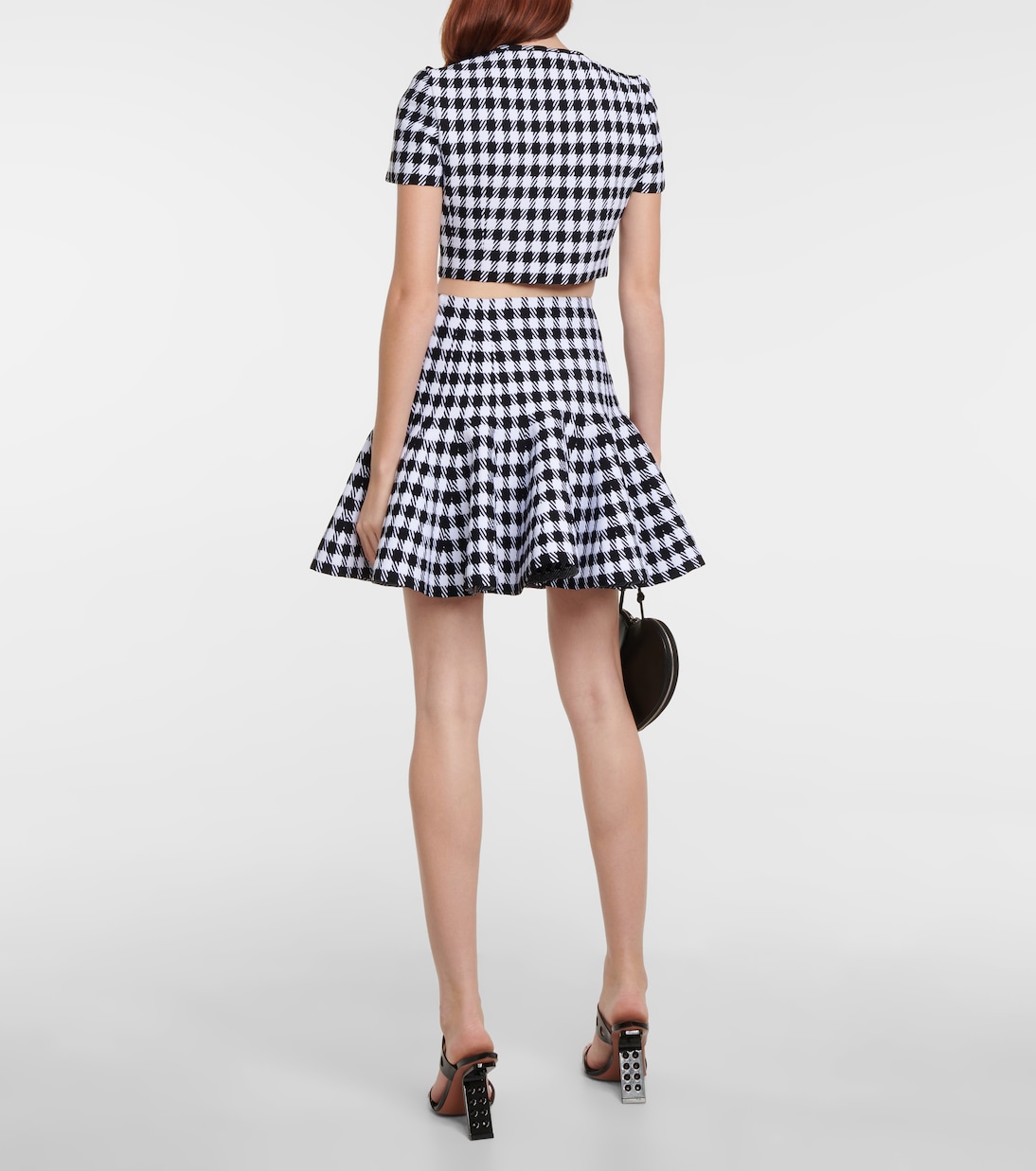 Top Corto in Tweed Houndstooth di Alaïa per Giovani Stilisti