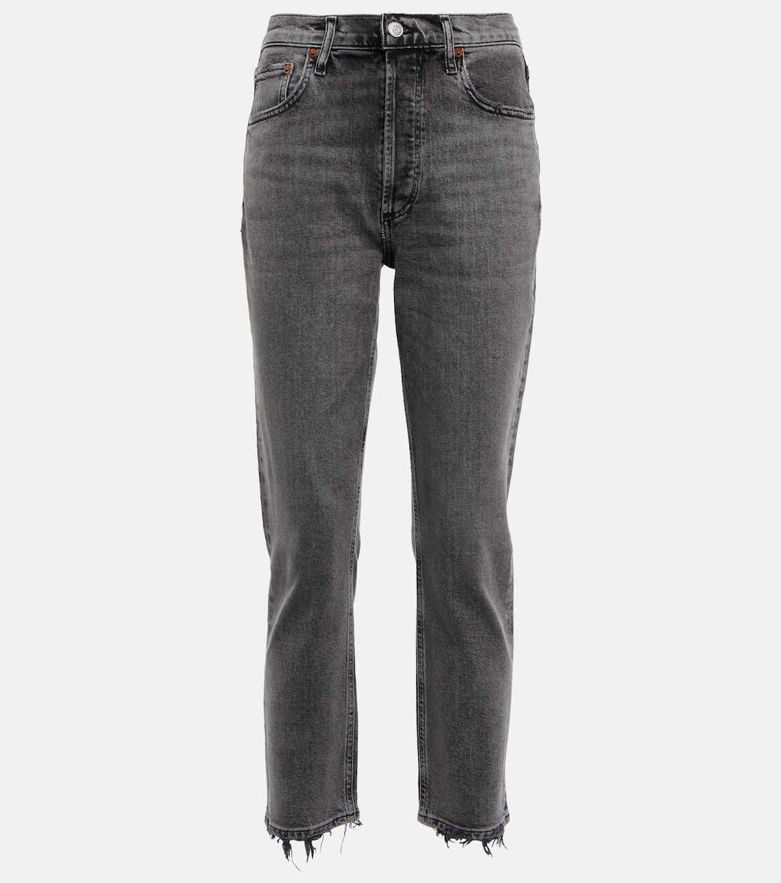 Riley high-rise cropped slim jeans | Agolde
