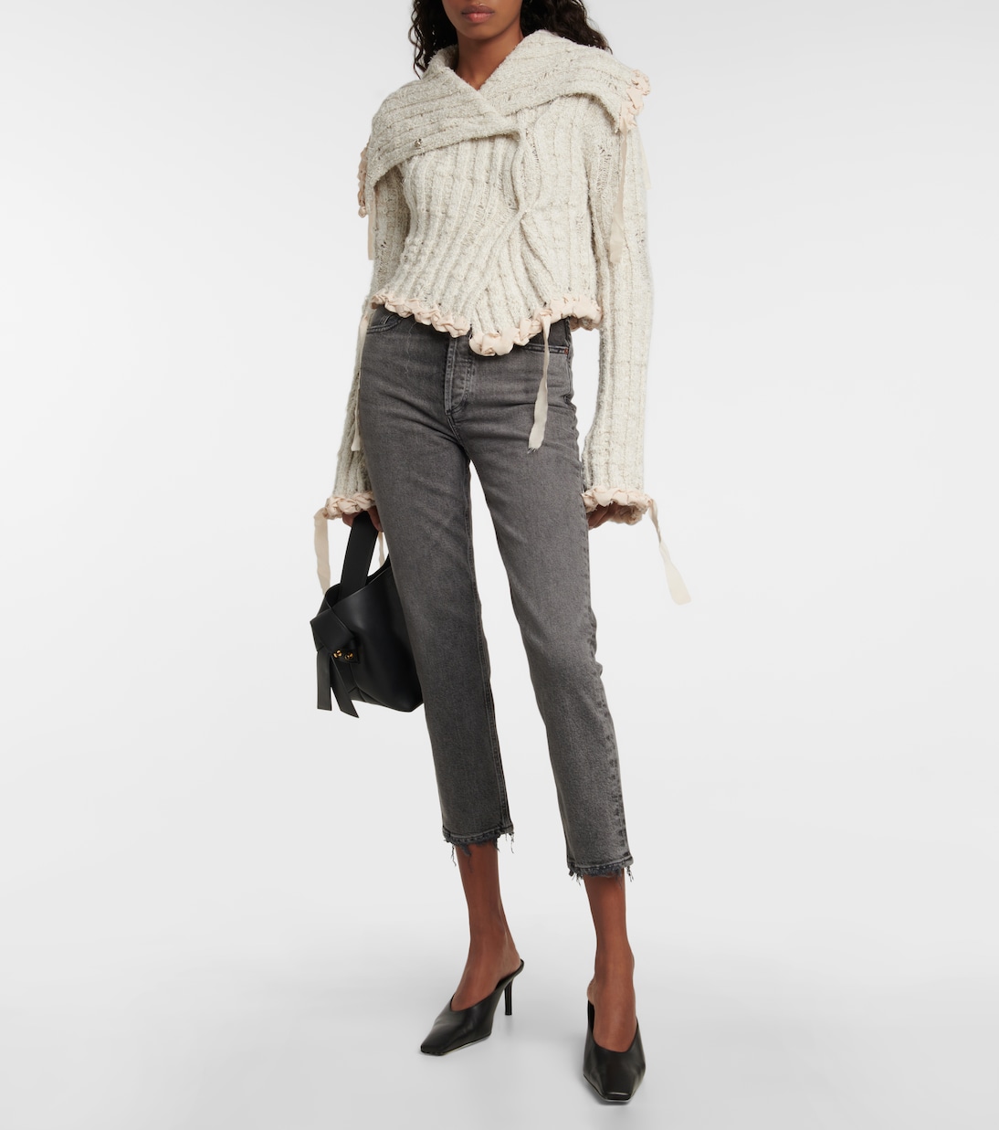 Riley high-rise cropped slim jeans | Agolde