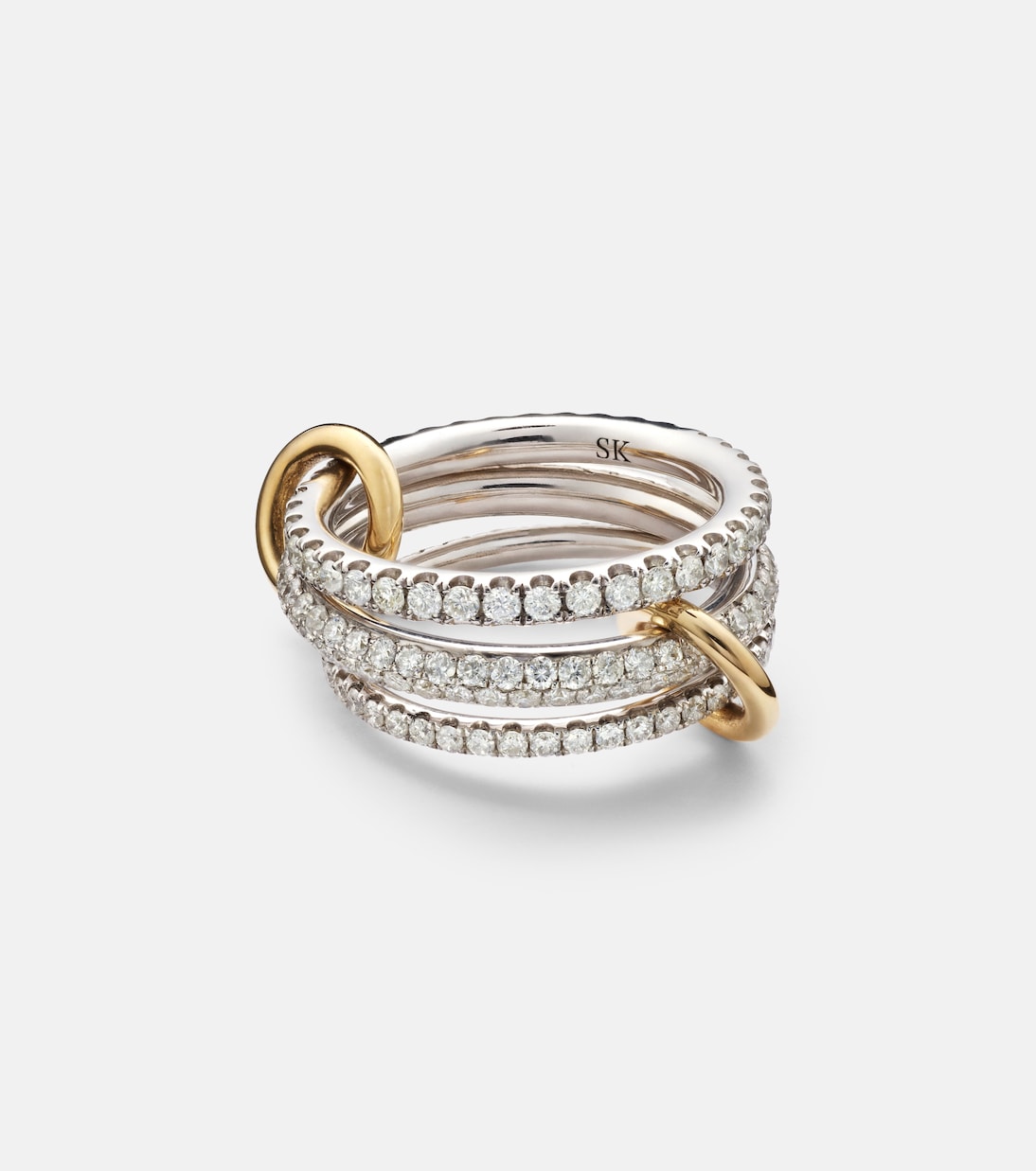 Bague Nova en argent sterling, or 18 ct et diamants | Spinelli Kilcollin