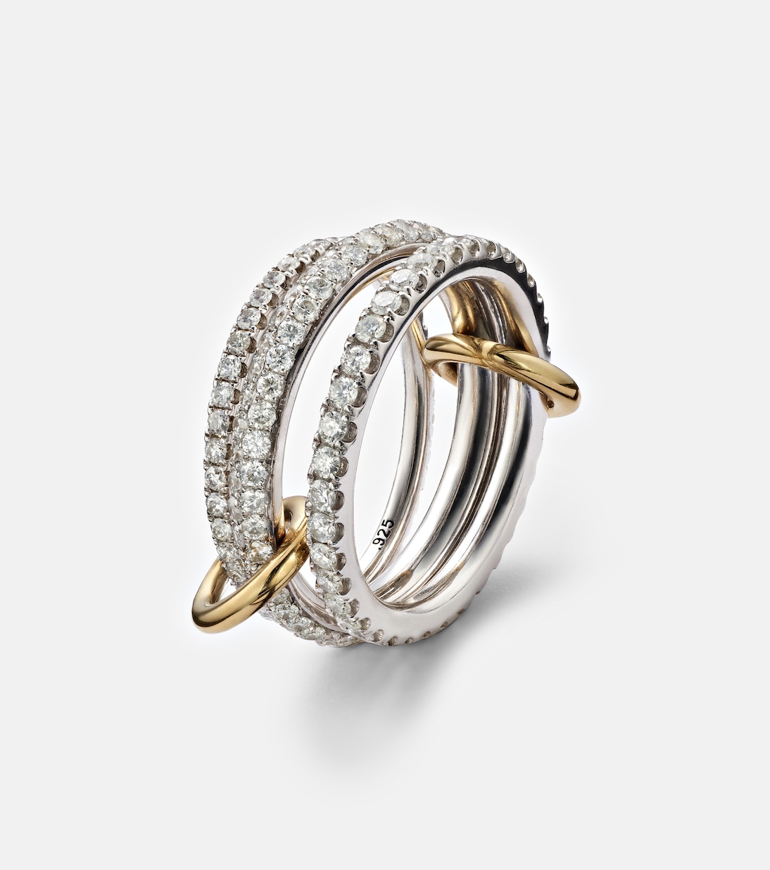 Bague Nova en argent sterling, or 18 ct et diamants | Spinelli Kilcollin