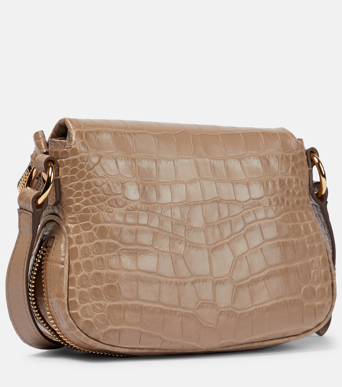 Jennifer Mini croc-effect leather shoulder bag | Tom Ford