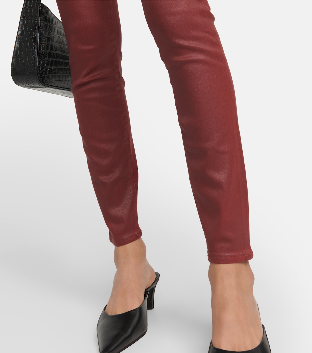 High-rise cotton-blend skinny jeans | 7 For All Mankind