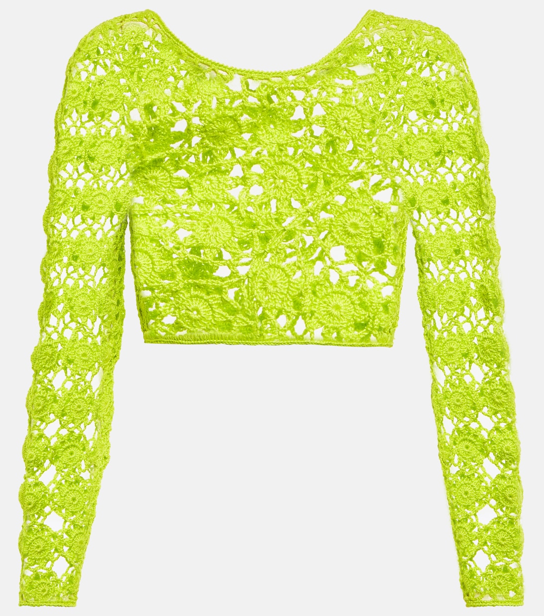 Top cropped Bella in crochet di cotone | Anna Kosturova