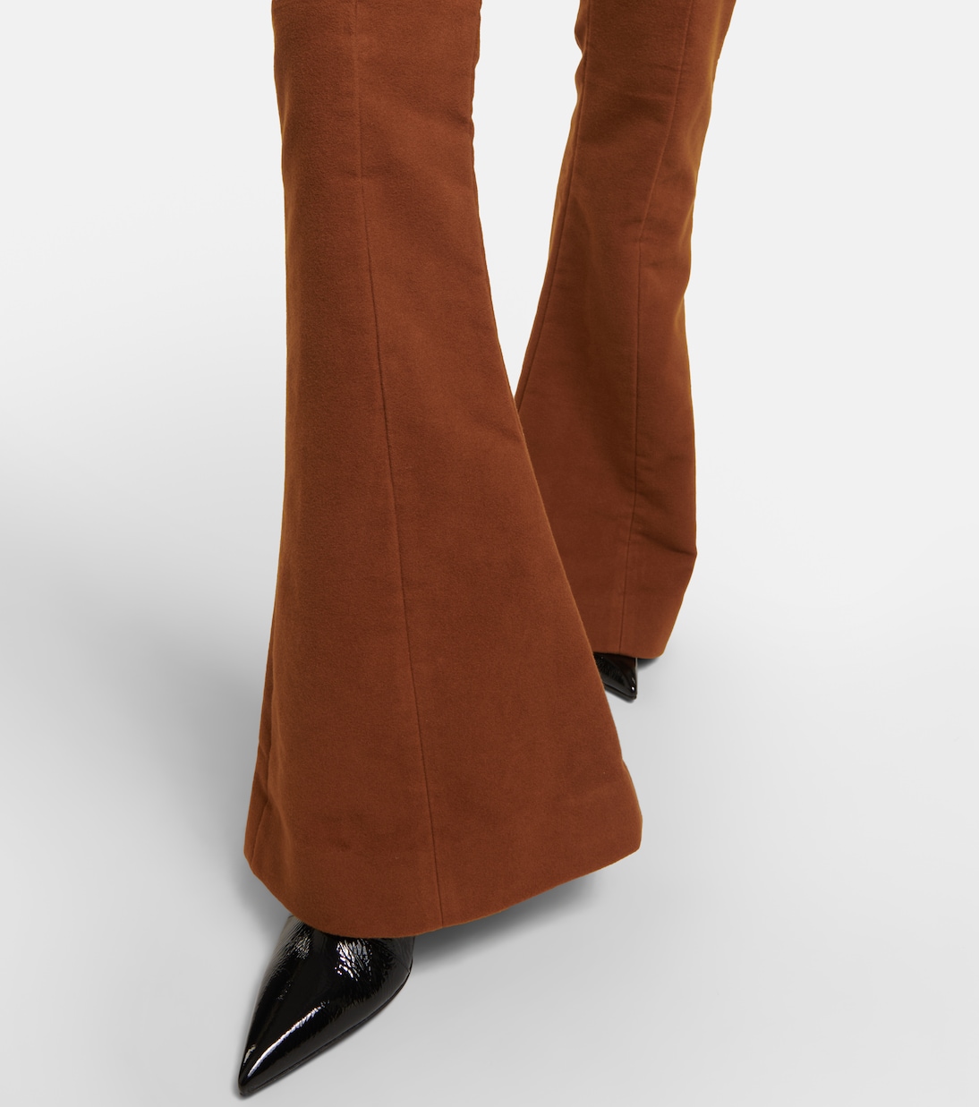 Pantaloni flared in cotone a vita bassa | Balmain