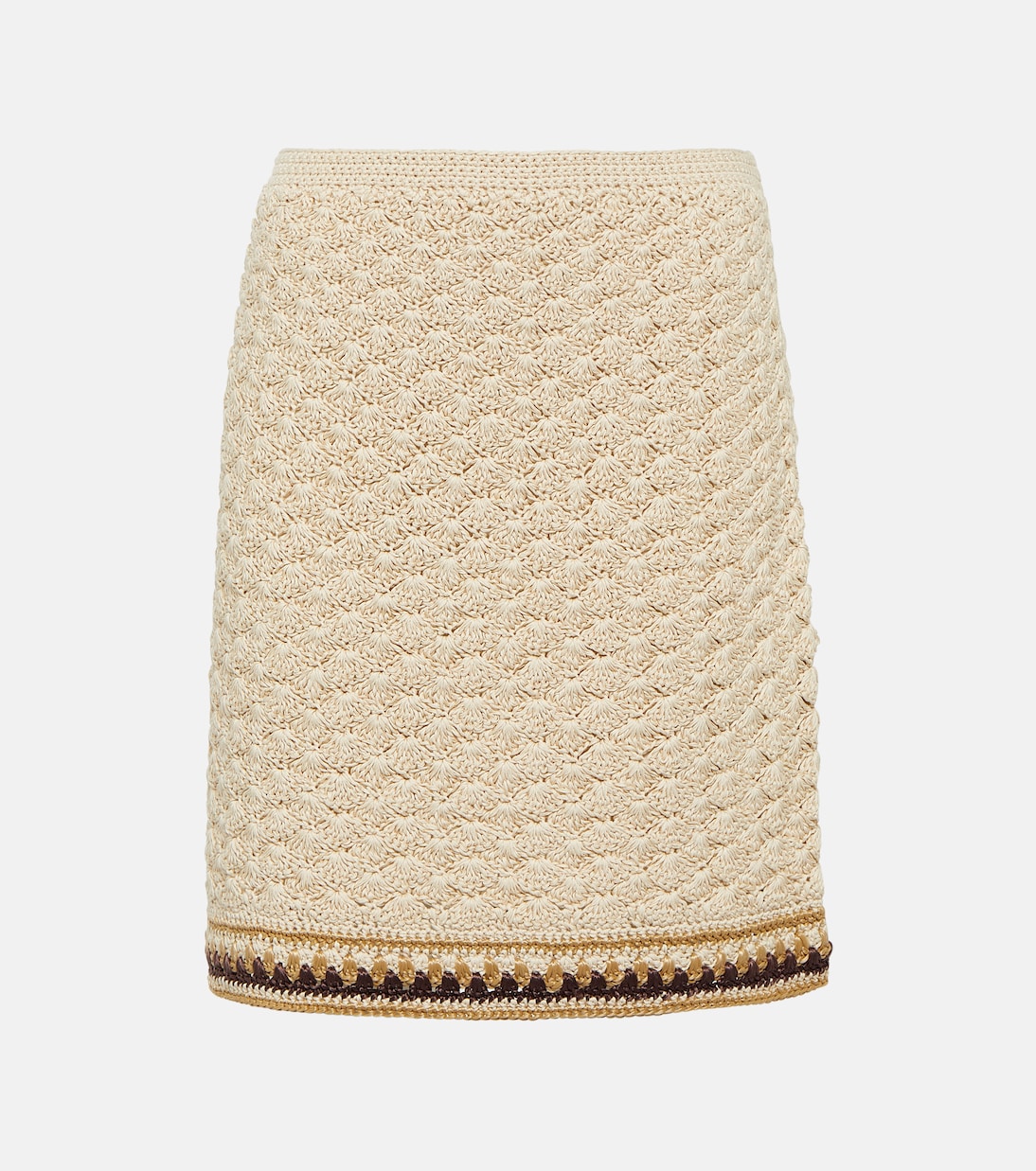 Crochet cotton-blend miniskirt | Tory Burch