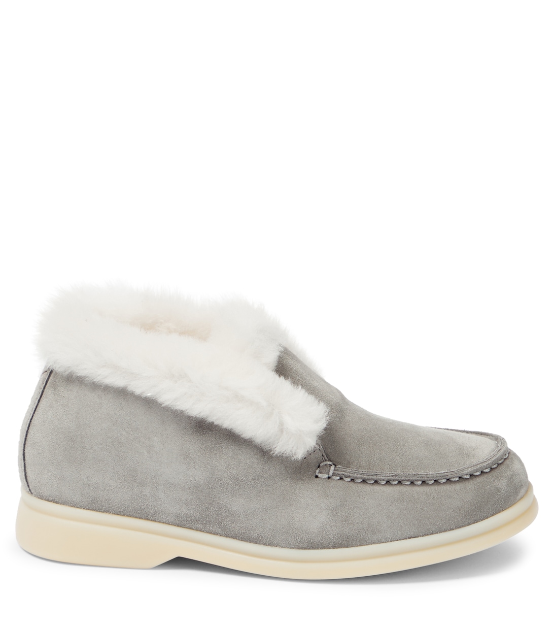 Ankle Boots Open Walk aus Veloursleder | Loro Piana Kids