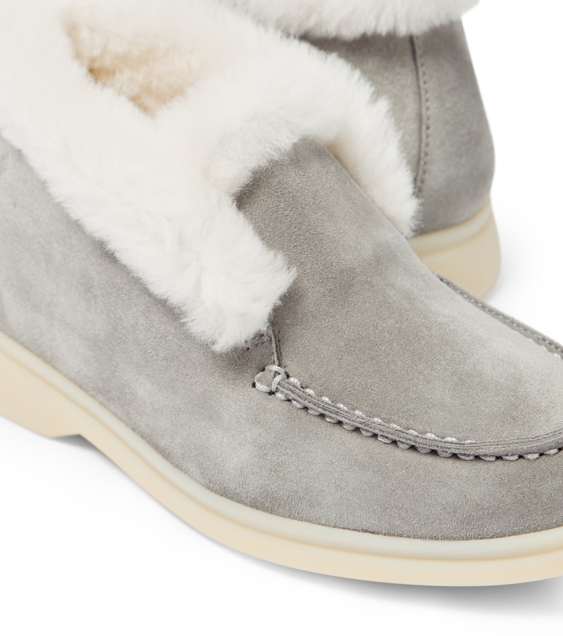 Ankle Boots Open Walk aus Veloursleder | Loro Piana Kids