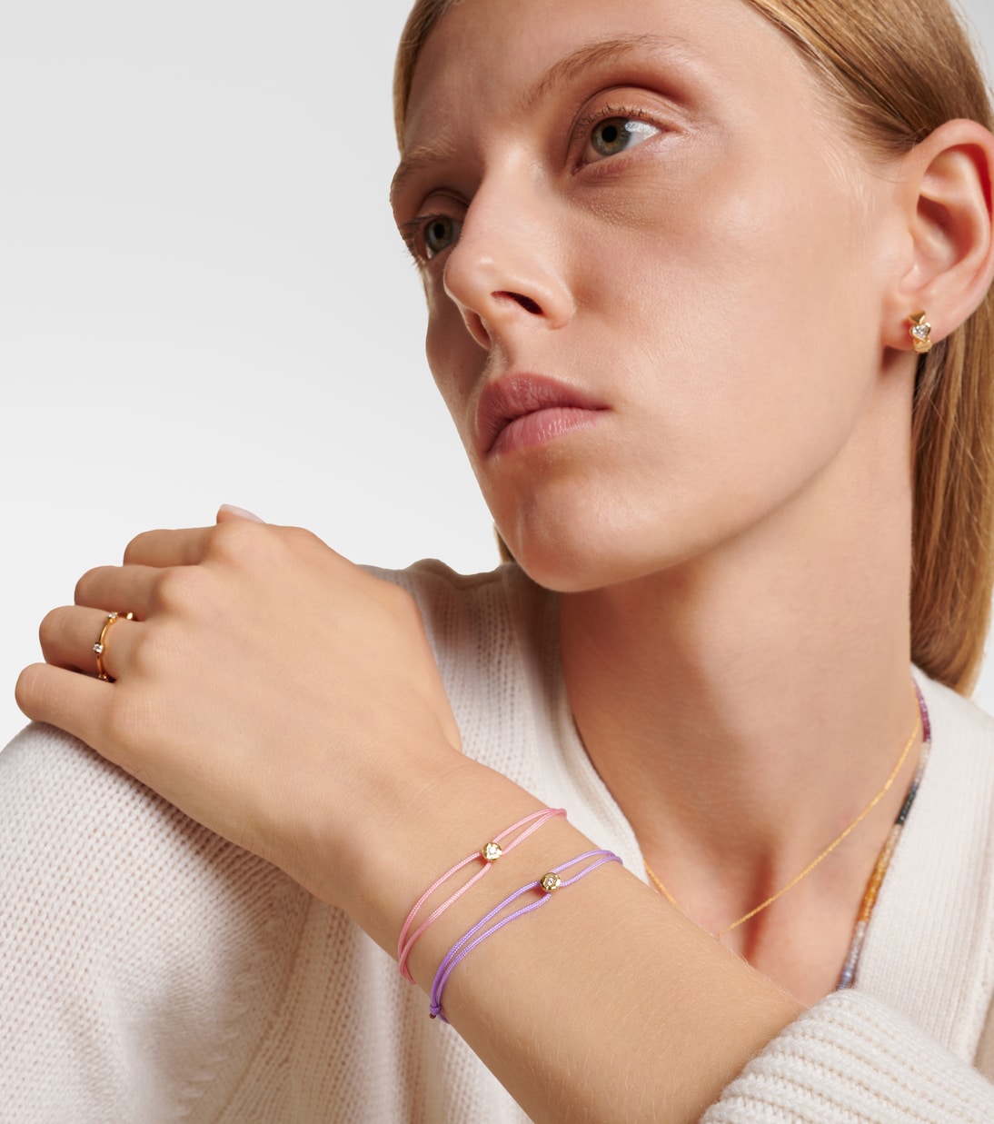 Bracciale in oro 18kt Octavia Elizabeth con gemma paracadute e diamanti, perfetto per giovani trendy