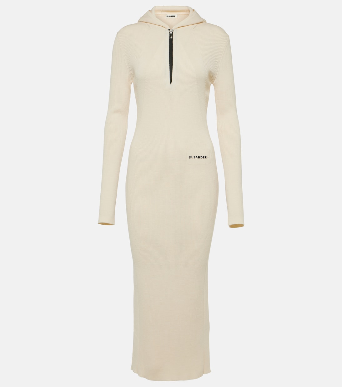 Vestido midi en mezcla de lana | Jil Sander