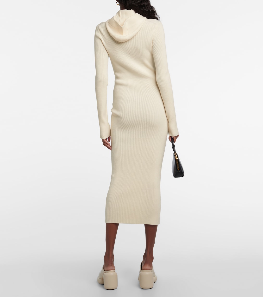 Vestido midi en mezcla de lana | Jil Sander