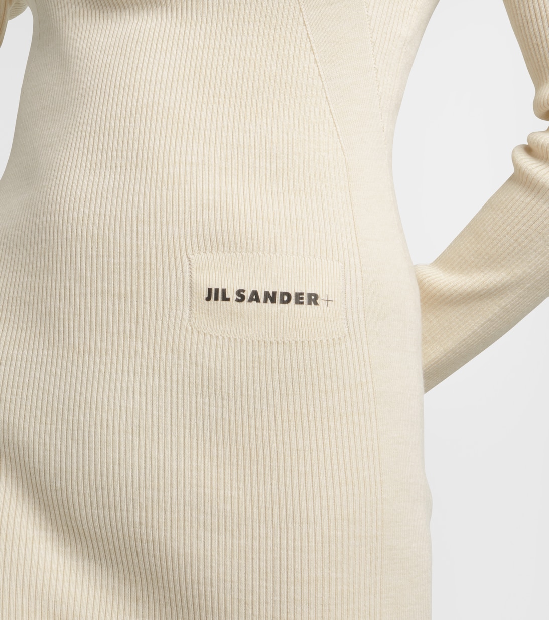 Vestido midi en mezcla de lana | Jil Sander