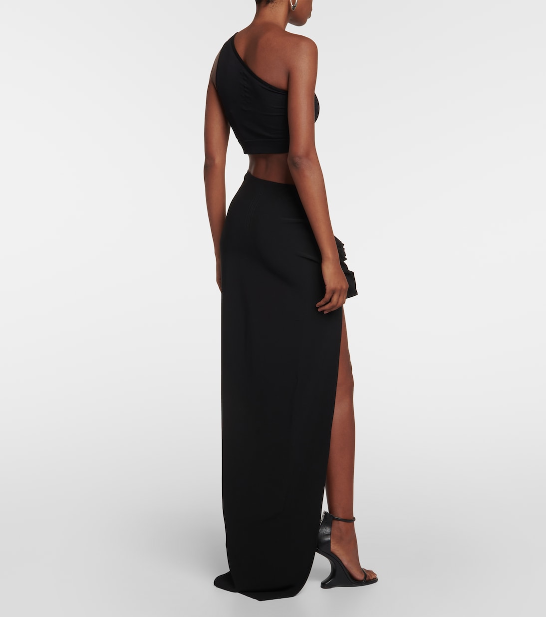 High-rise asymmetric maxi skirt | Rick Owens