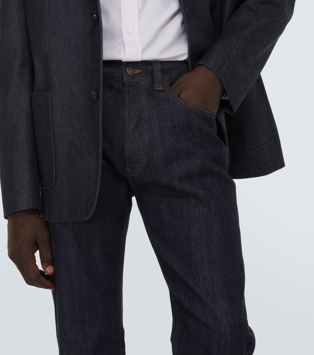 High-Rise Slim Jeans Kamen | Loro Piana