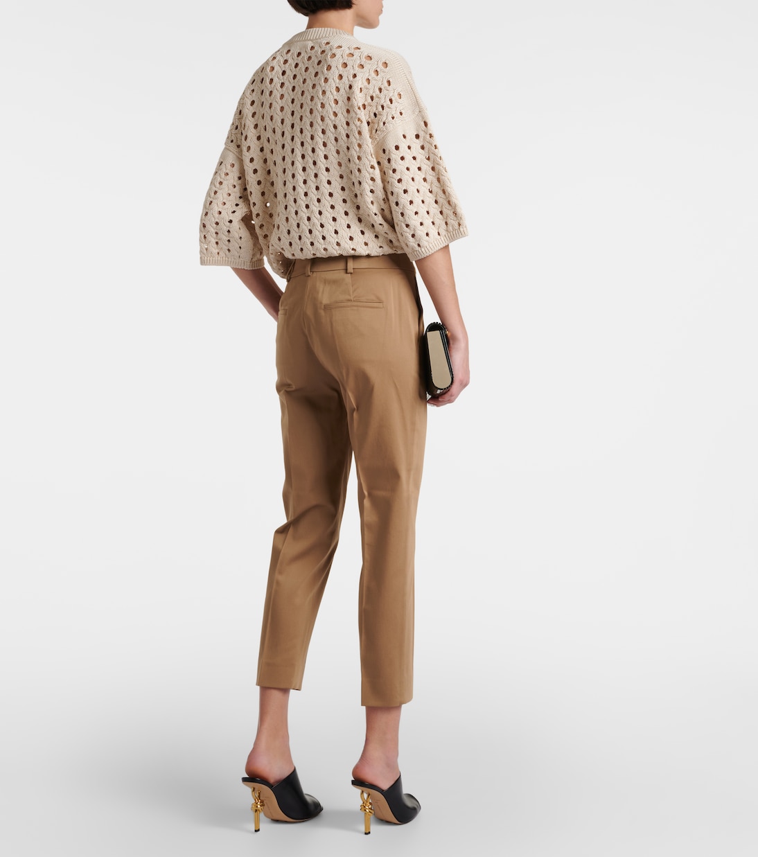 بنطلون كروب بأرجل مستقيمة من القطن Lince | Max Mara