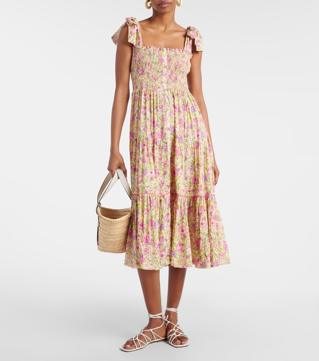 Triny floral midi dress | Poupette St Barth