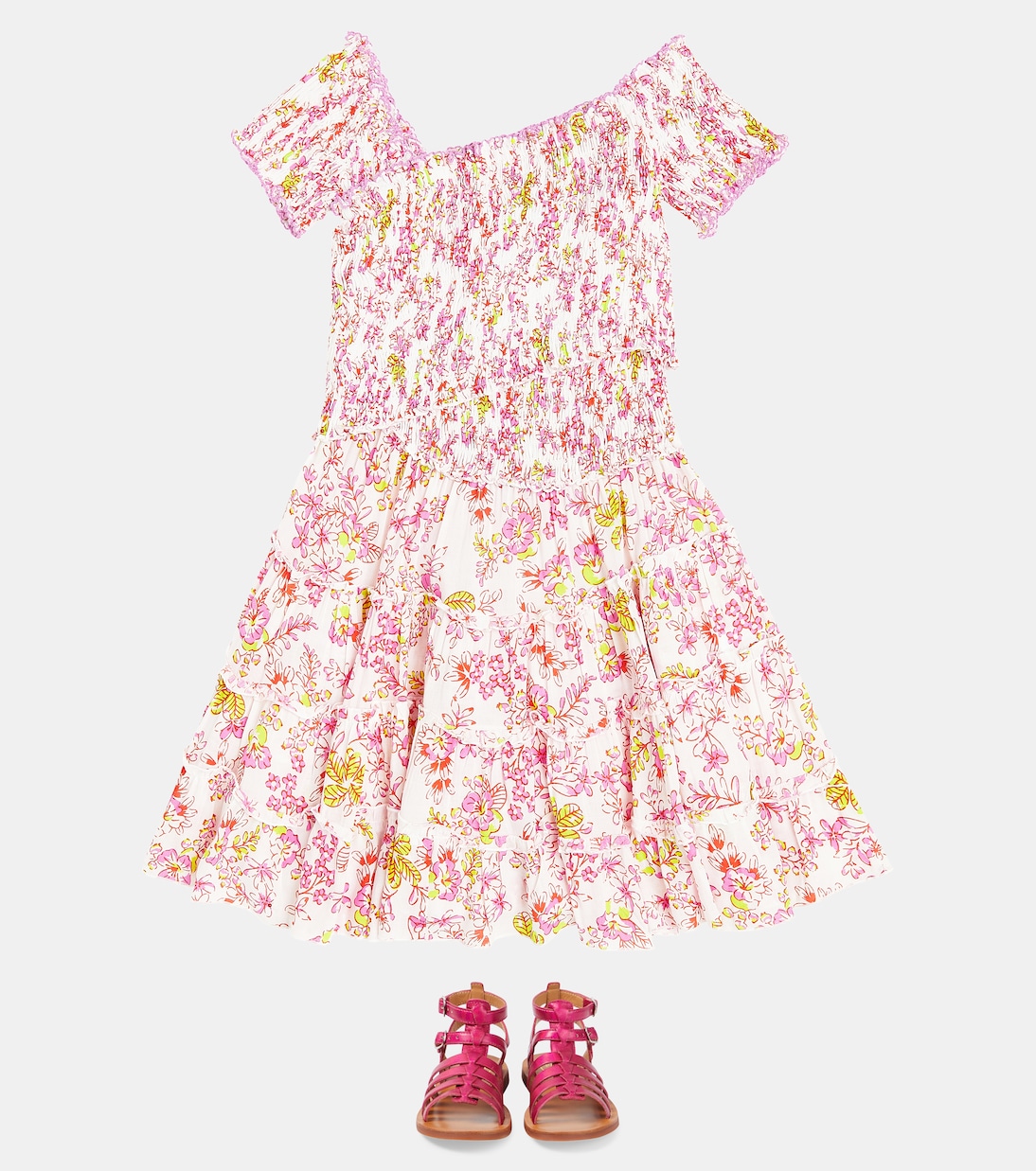 Bedrucktes Kleid Soledad | Poupette St Barth Kids