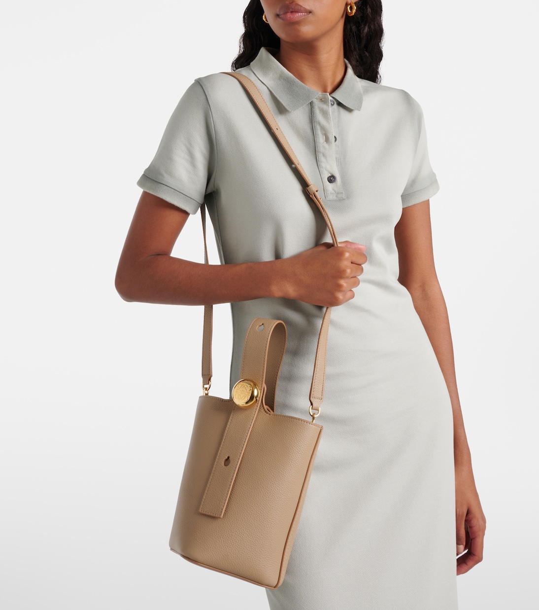 Bucket-Bag Pebble Mini aus Leder | Loewe